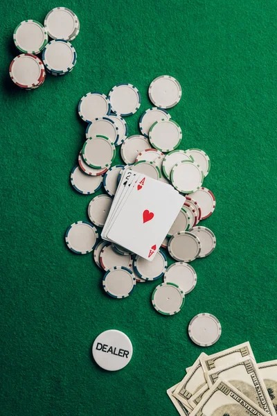 Live dealer administering a blackjack game